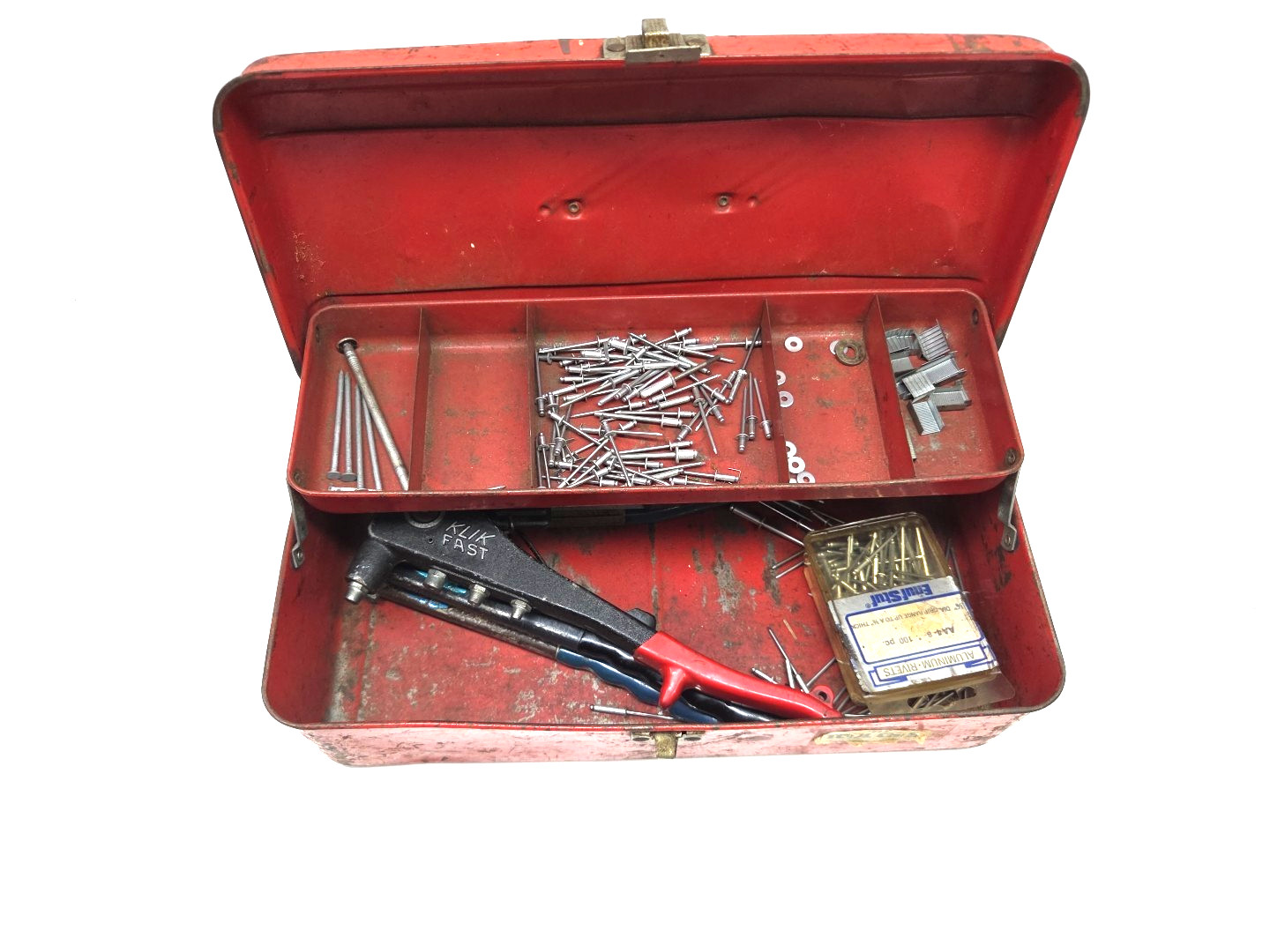 Klik Fast Pop Riveter Marson HP-2 Heavy Duty Hand Tools Kit Box Accessories