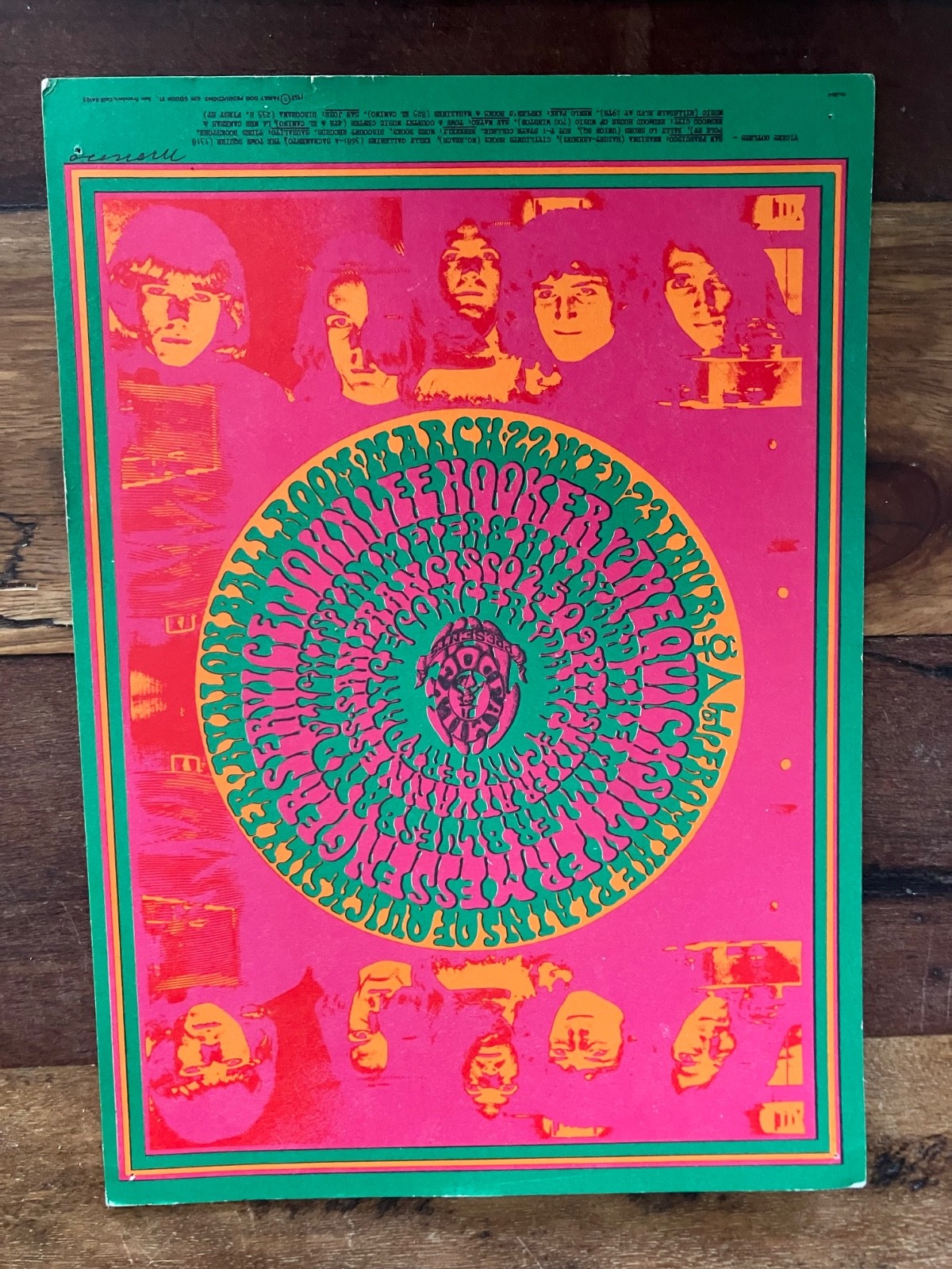 Avalon Ball Handbill Postcard COUNTRY JOE BLUE CHEER 1967 Art: Thomas Weir