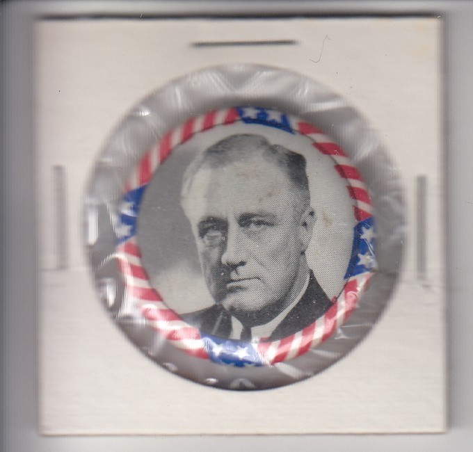 1932 FRANKLIN D. ROOSEVELT Campaign Pinback Button - FDR