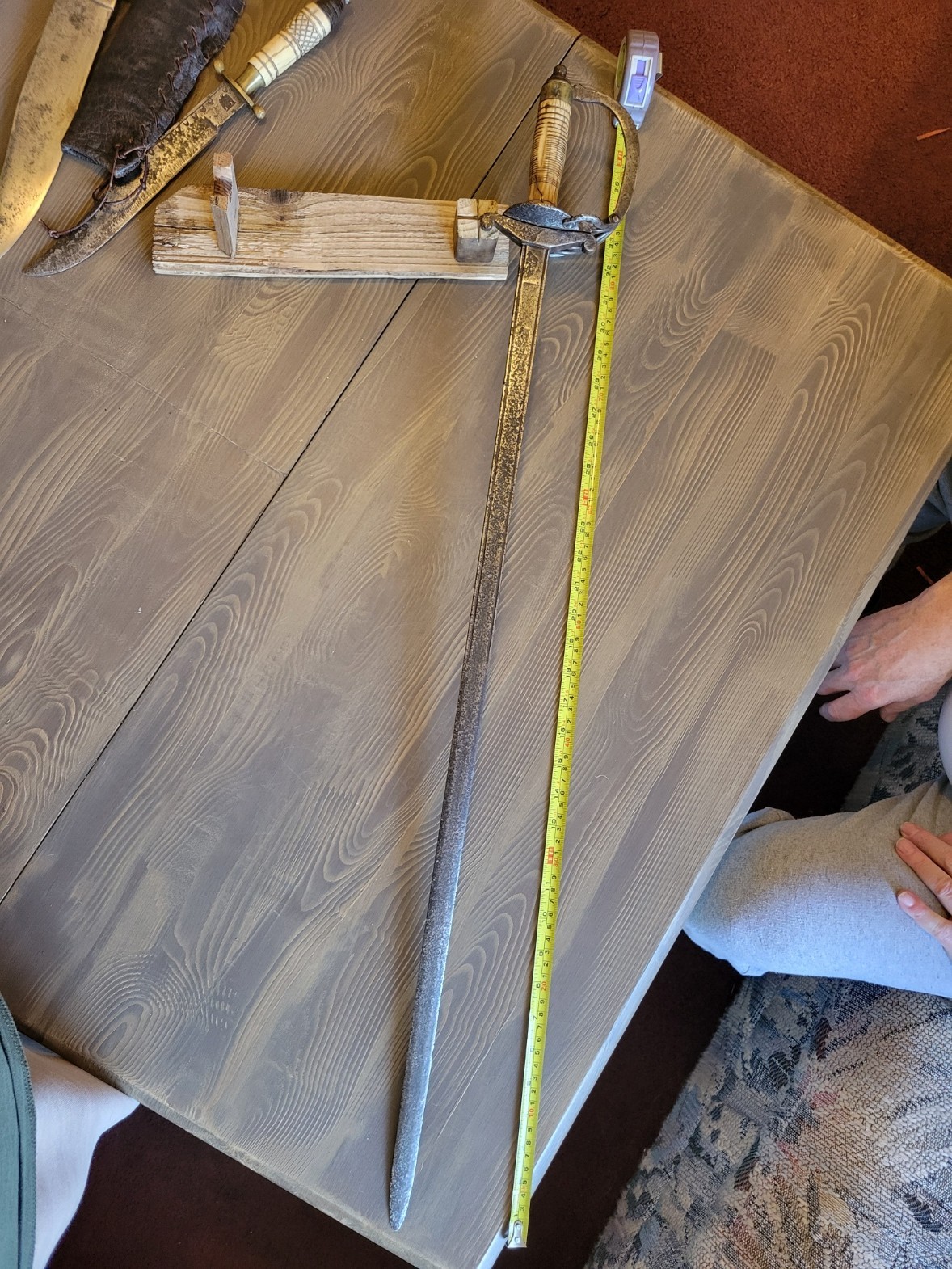 Mexican-Civil War Era Bone Handle Officer's Sword Antique Used