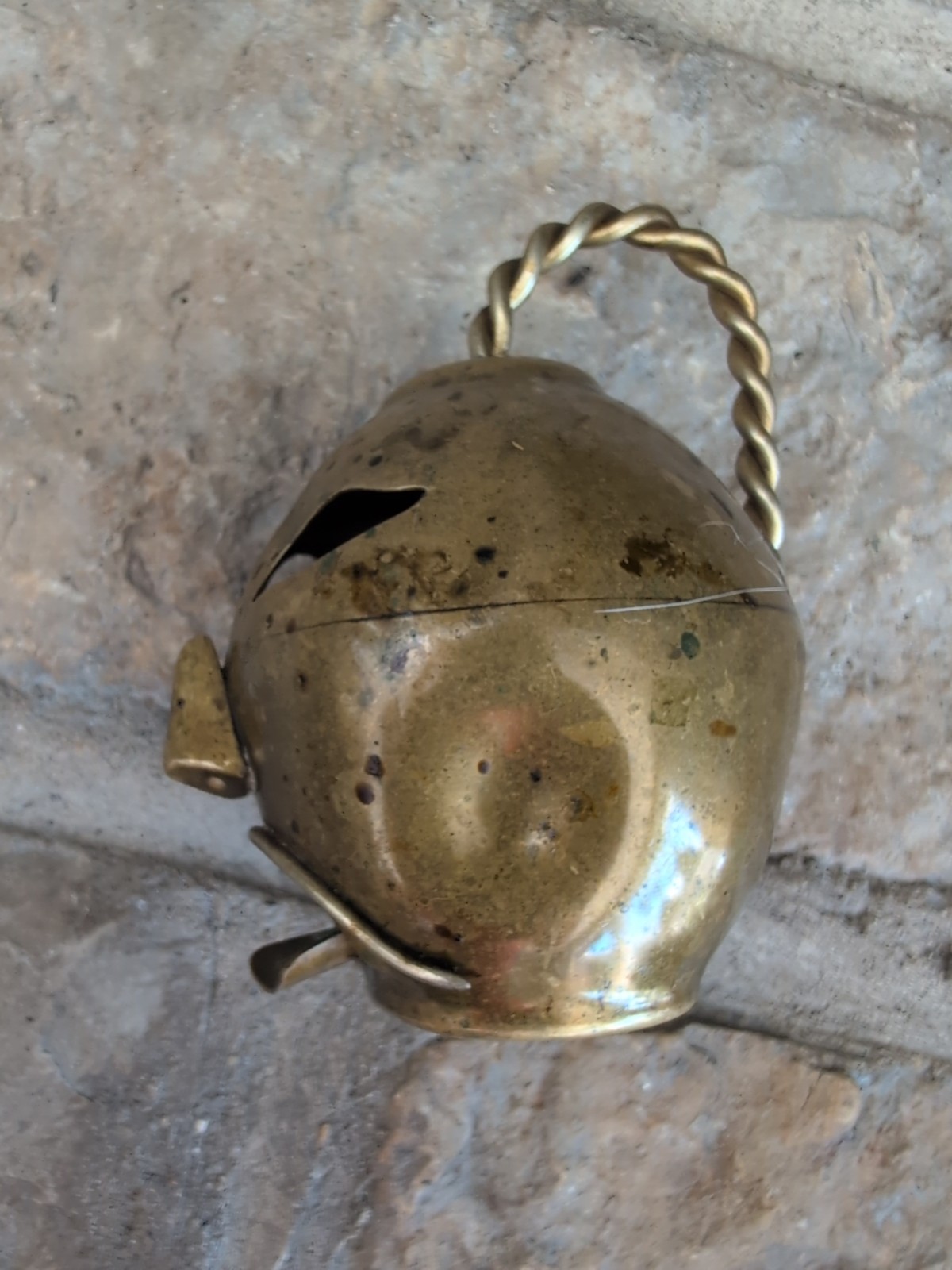 1960s Artes De Mexico Metalwork luchador Smoker Ashtray Incense Burner, 4.5”