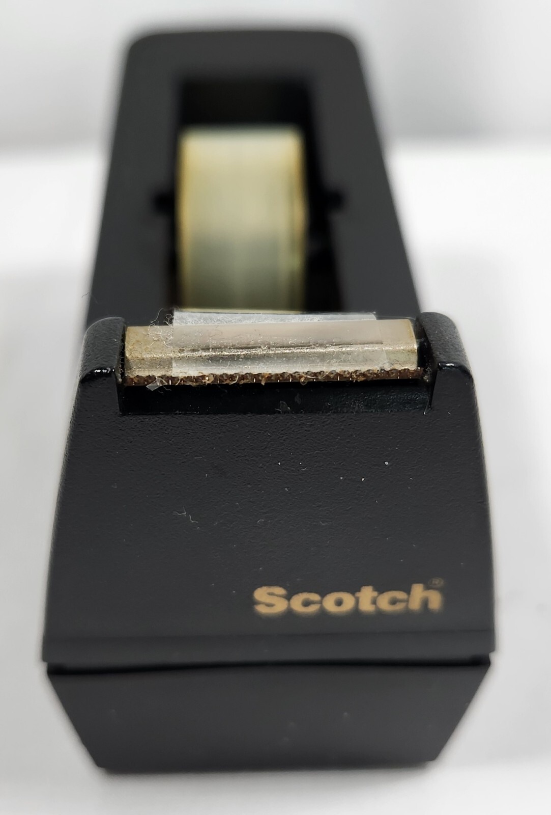 Vintage 1986 Scotch 3M C-38 Weighted Desk Tape Dispenser Black USA Made 1" core