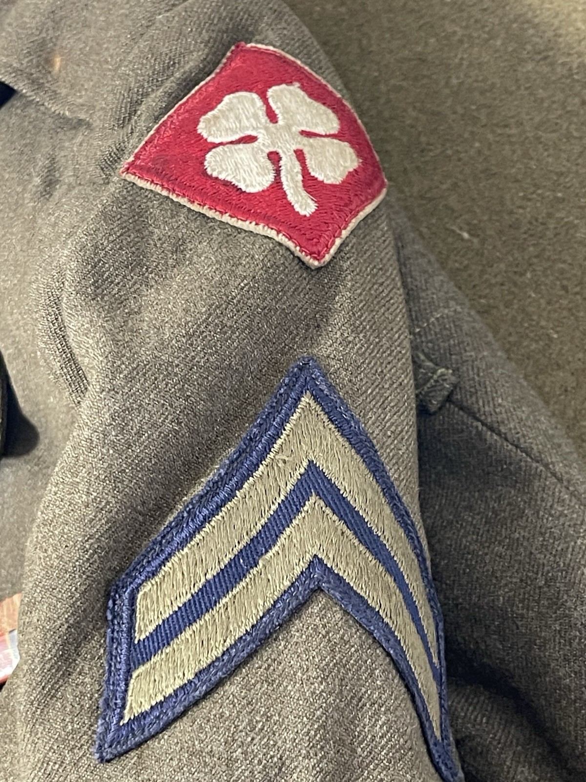 WW2 US Army 4th Army Ike Jacket And Pants 36R Had A Few Landry Number