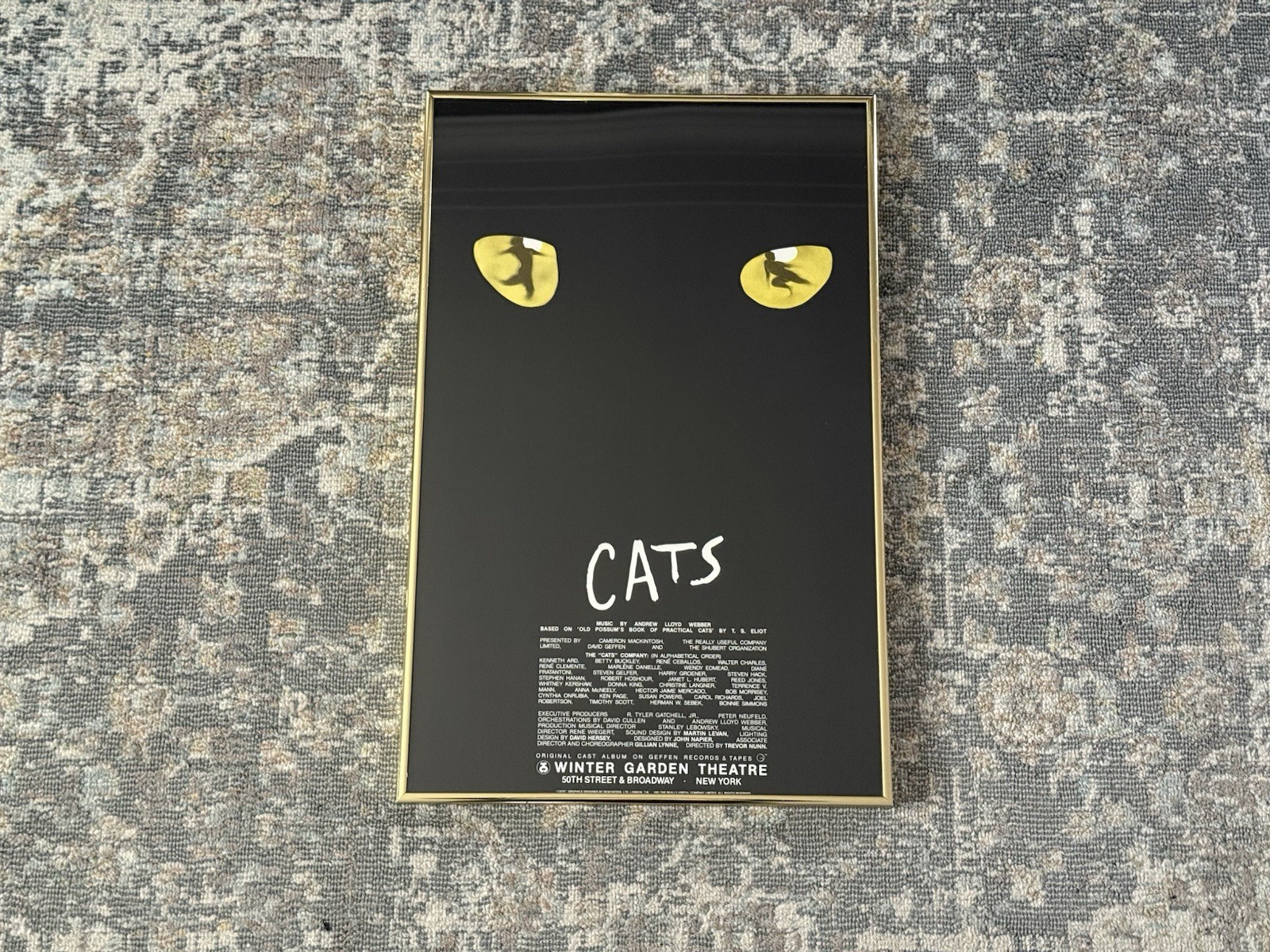 Vintage 1981 “CATS” Musical @ Winter Garden Theater New York Framed Poster