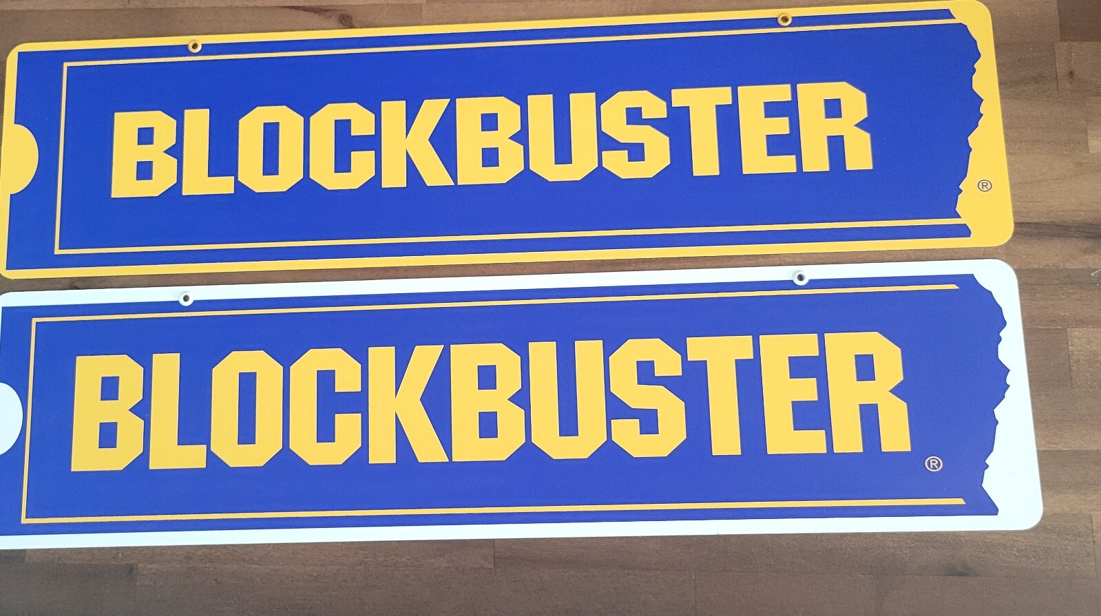BLOCKBUSTER Aluminum Display Sign  Memorabilia  6" x 24" (free shipping)
