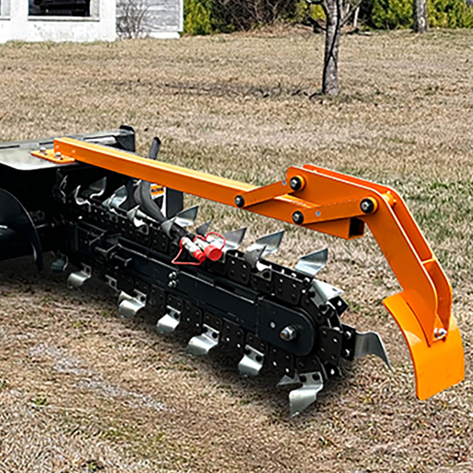 Wolverine 48" Skid Steer Loader Hydraulic Trencher Attachment 8" W TCR-12-48H US