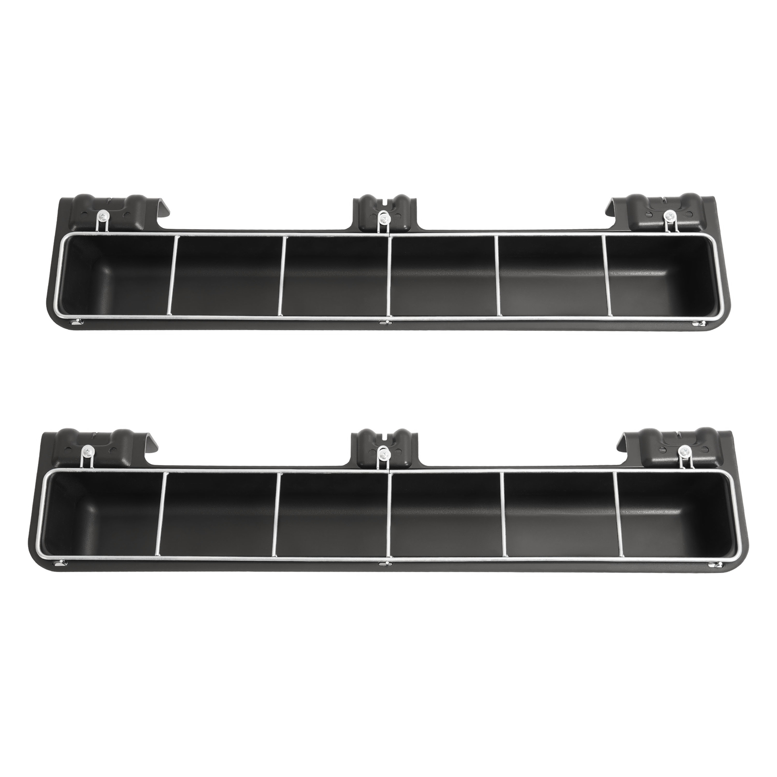 2 Pack Black Hook Over Goat Trough 9 Quart Livestock Feeder For Sheep Alpaca