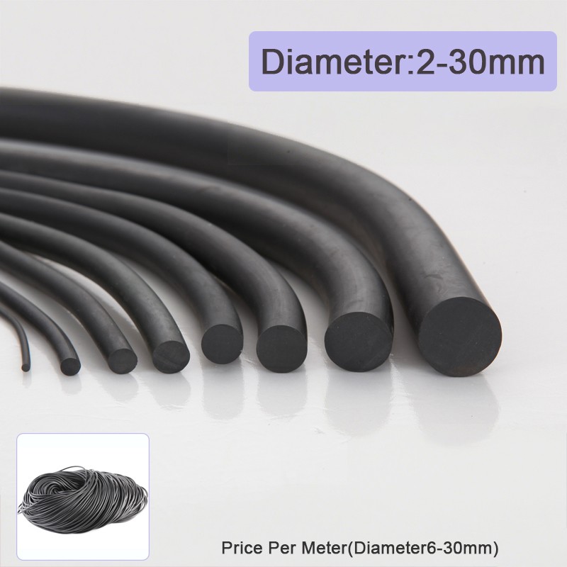 Solid Nitrile Rubber Cord Abrasion-resistant Oil-resistant seal Dia 2-30 mm