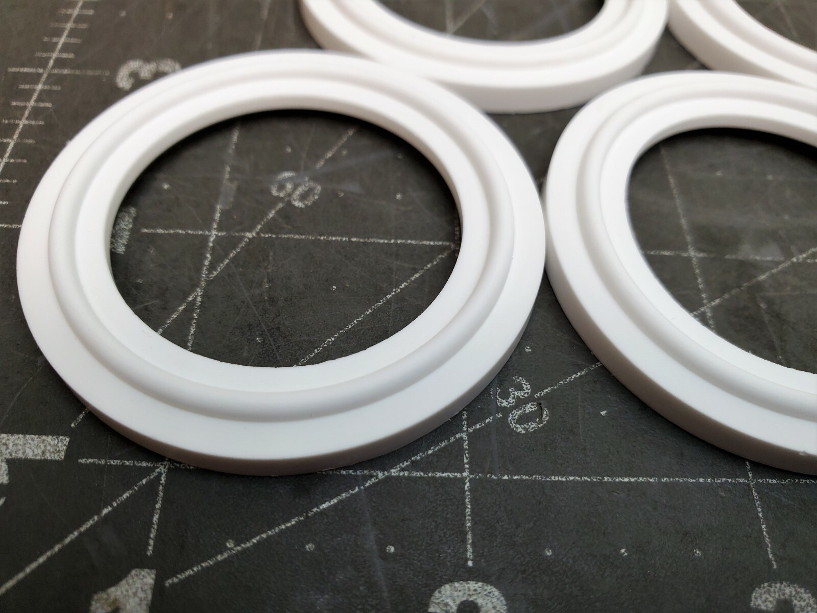 10 WHITE SILICONE TRI CLAMP SANITARY GASKETS 1-1/2" TRICLAMP TRI-CLOVER [Z5S5]