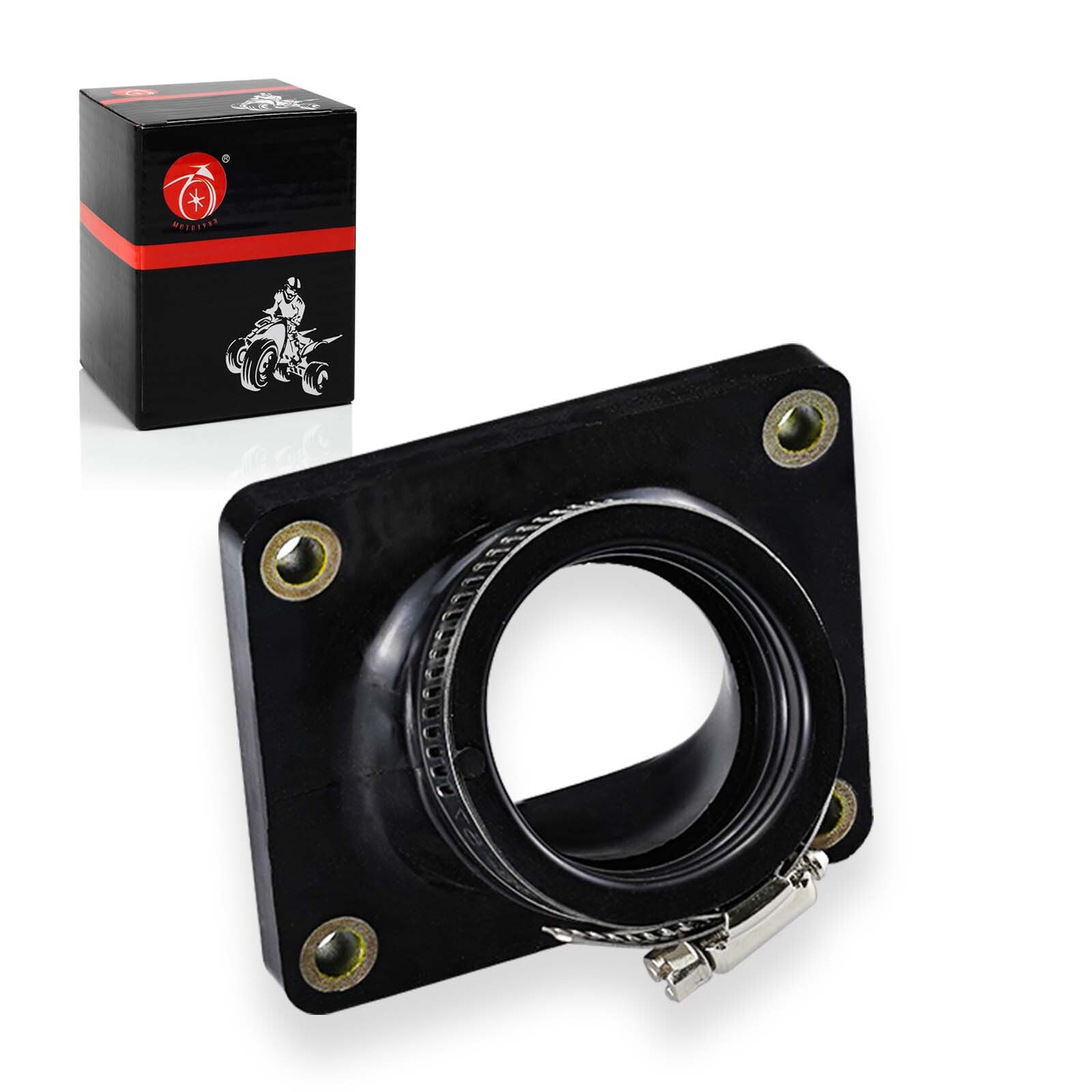 for YAMAHA Banshee 350 2 Into 1 Intake Manifold Boot Single Carb （42mm) 1987-06