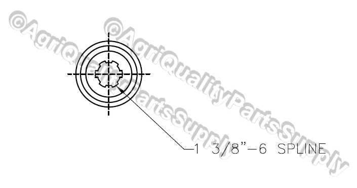 Woods Rotary cutter PTO Shaft with 2-disc slip clutch part number # 1038322