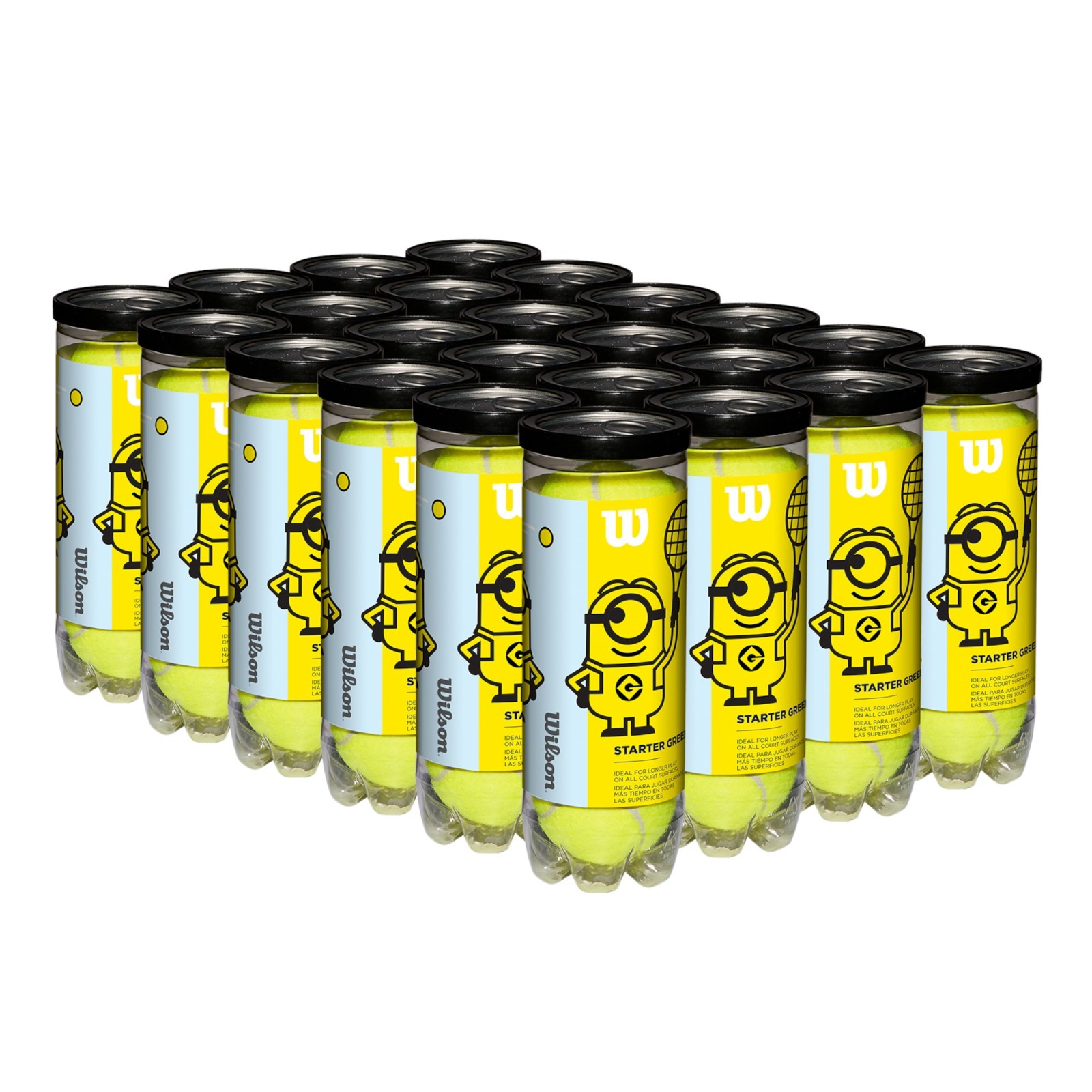 Wilson Minions Stage 1 Green Dot Tennis Balls (Case)