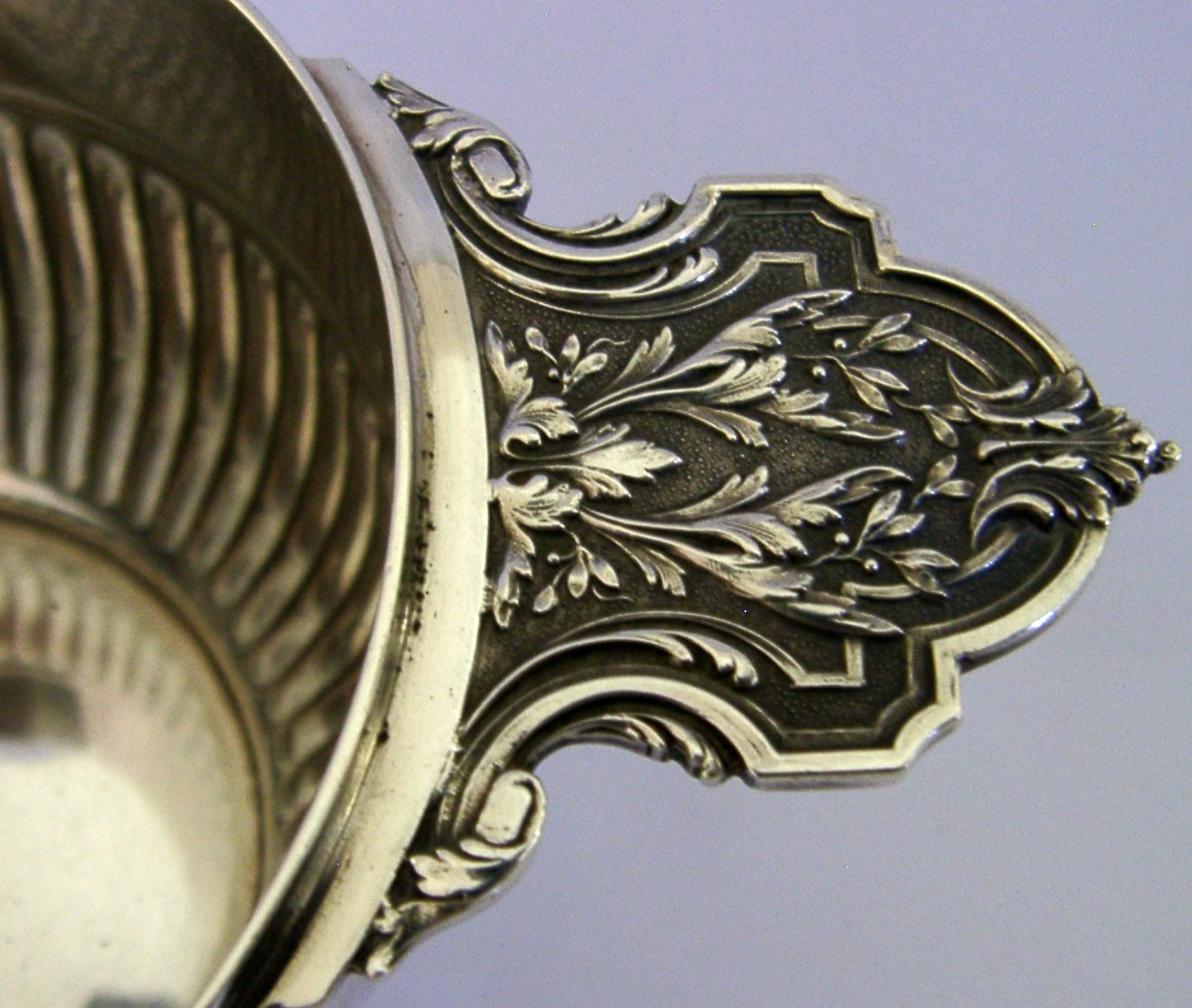 BEAUTIFUL 168g FRENCH SOLID STERLING SILVER TWO HANDLED BOWL c1890 ANTIQUE