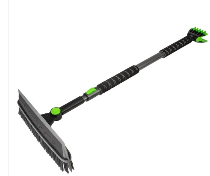Heavy Duty 58 in Extendable Snowbrush and Ice Scraper, Neon Green