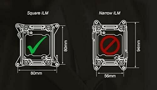 Intel LGA2011 V3 CPU Cooling Fan Copper Core Heatsink Cooler 140W (Square ILM)