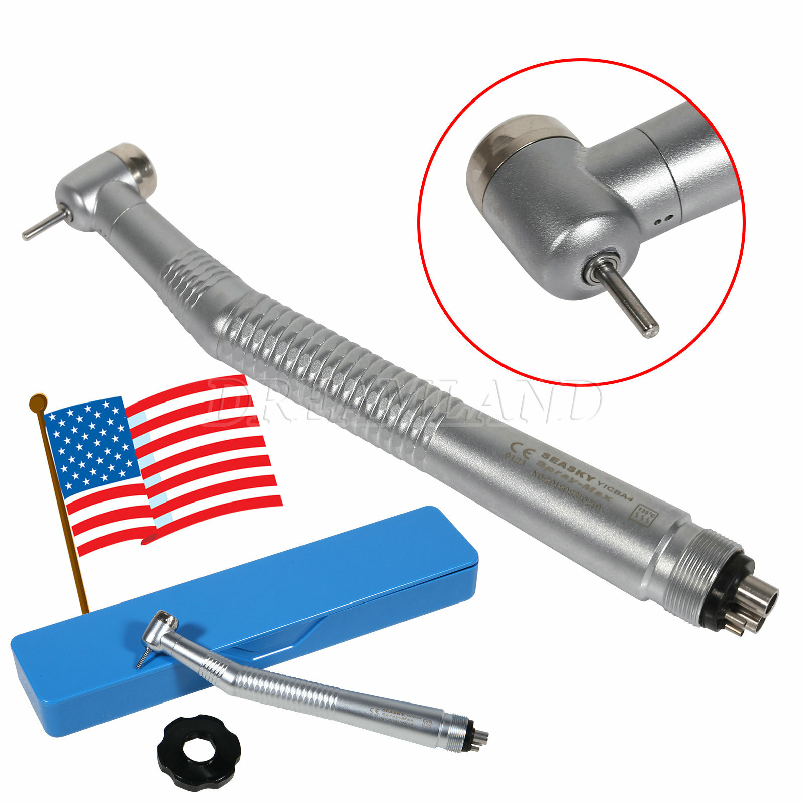 10NSK Style Dental High Speed Handpieces Push Button 4 Holes Air Turbine CE USA