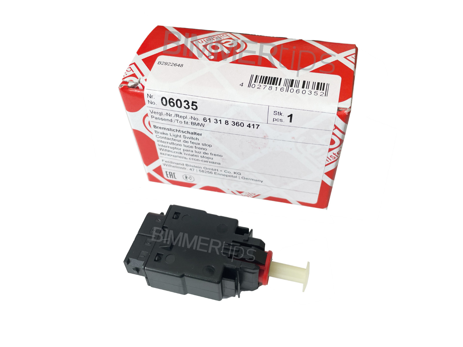 E36 Brake Light Switch for BMW M3 325i 328i 318i 323i 61318360417
