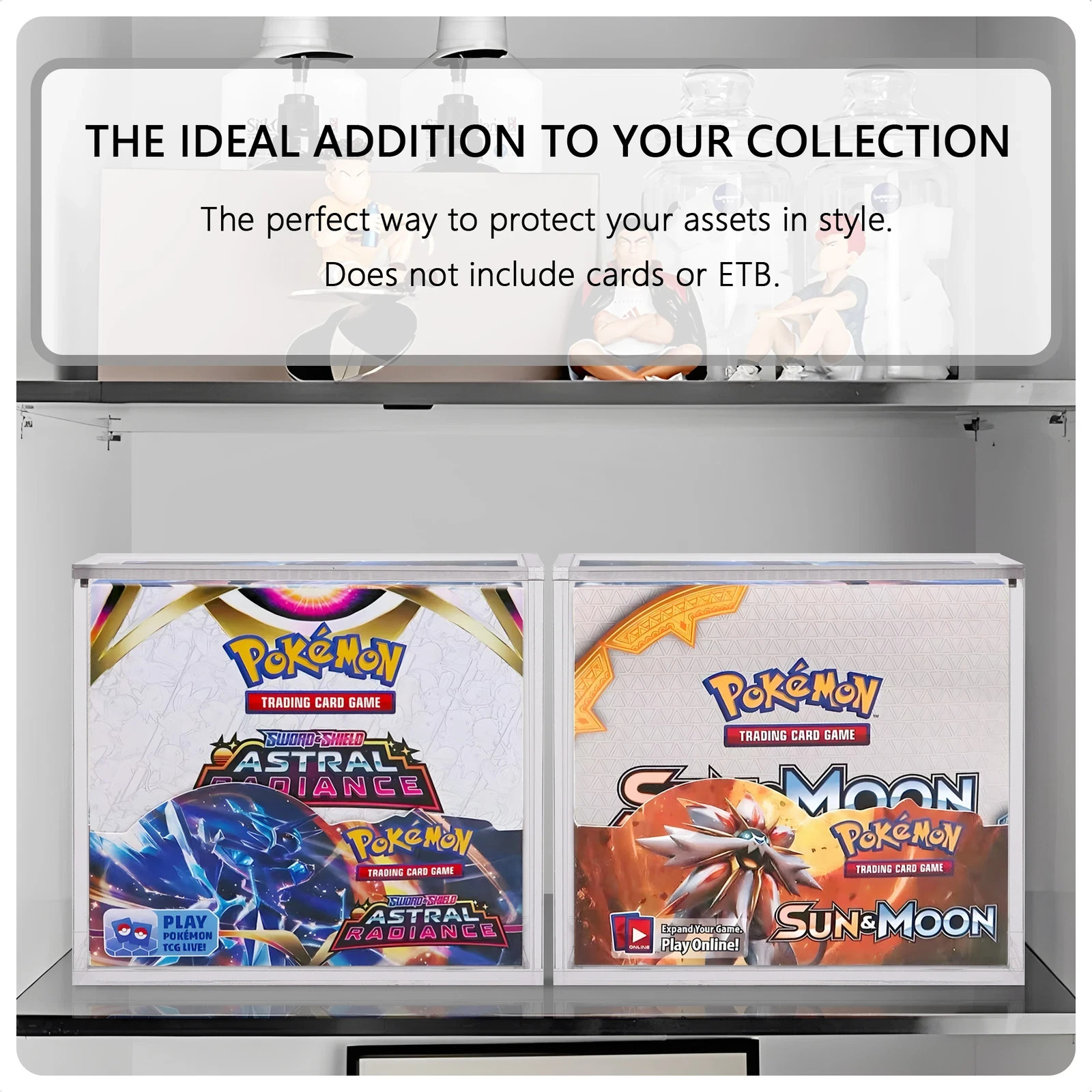 Pokemon Magnetic Booster Box Acrylic Case Not include Booster Box Not Fit ETB!!!