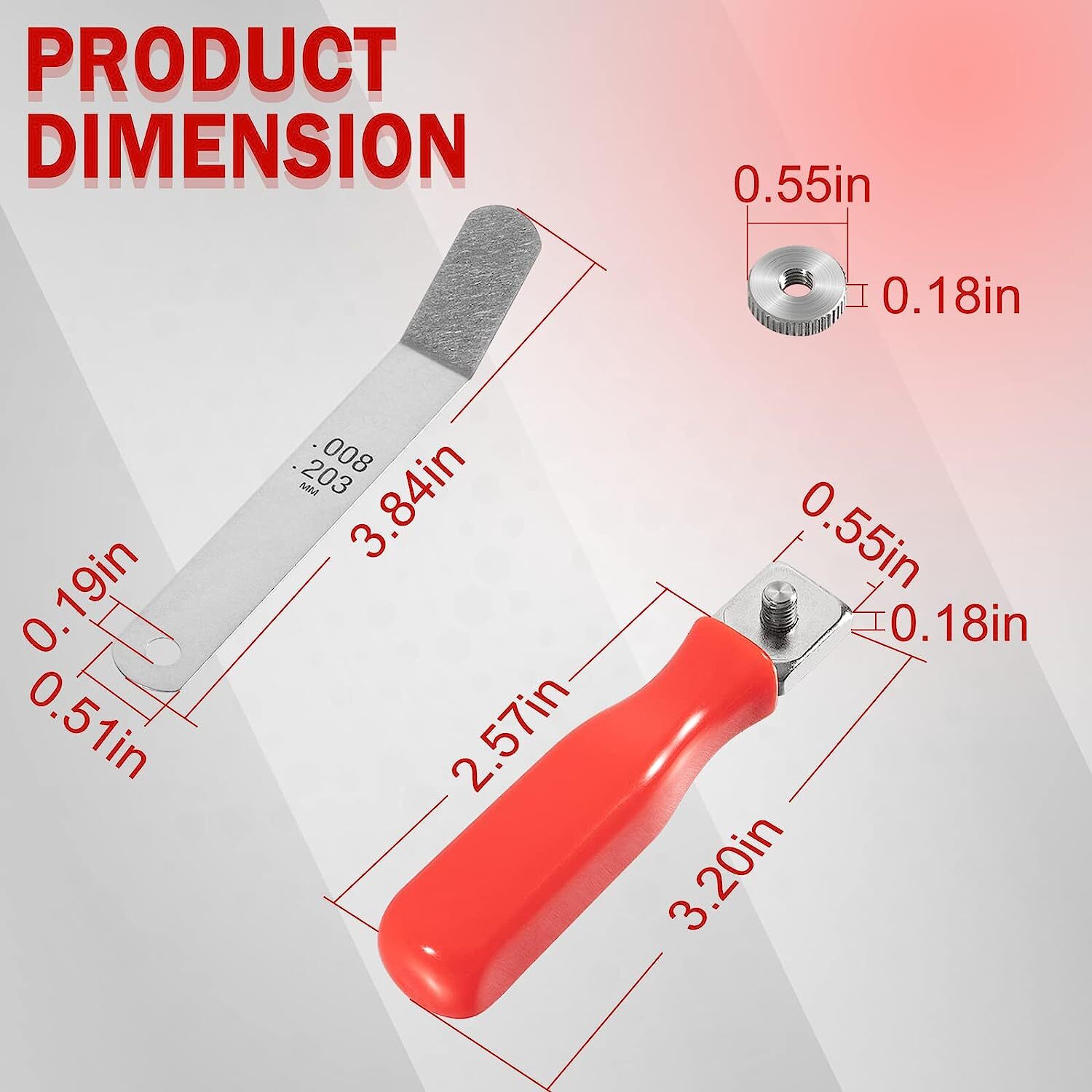 A308 Offset Valve Tappet Gauge Feeler Gauge Set 11 Blade Offset 0.004" to 0.014"