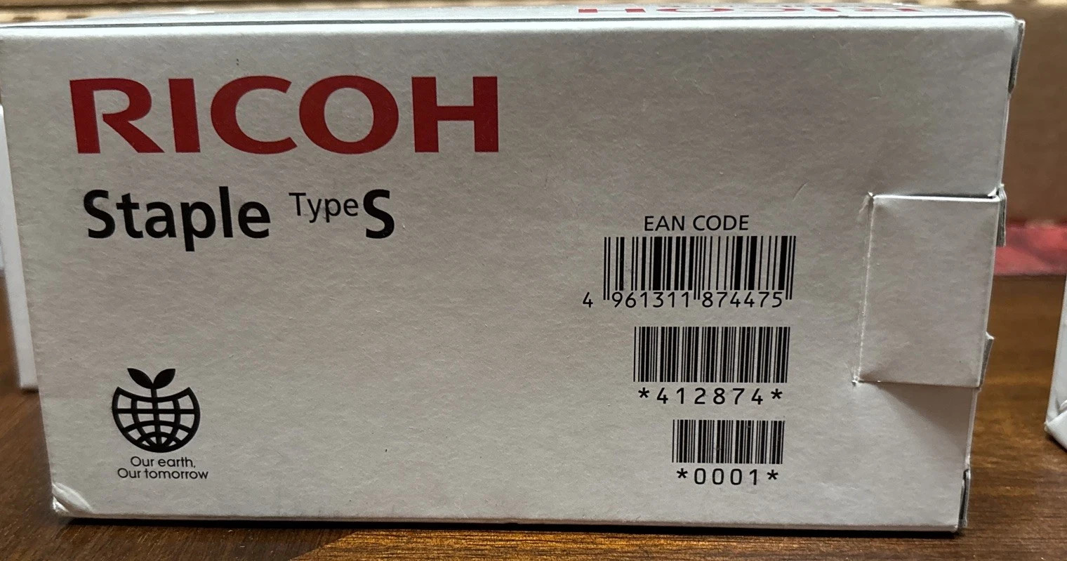 New Ricoh Type S Staple Refill 581R-AM 412874 (AMX) DAMAGED BOX