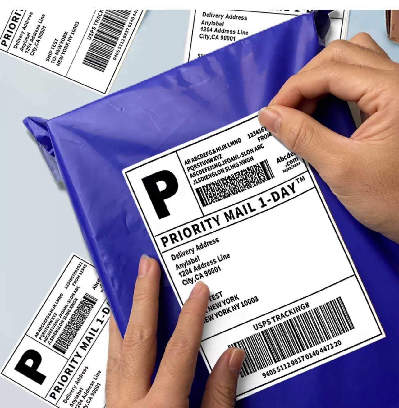 4"x6" Fanfold Direct Thermal Shipping Labels for Zebra and Rollo 500 PCS