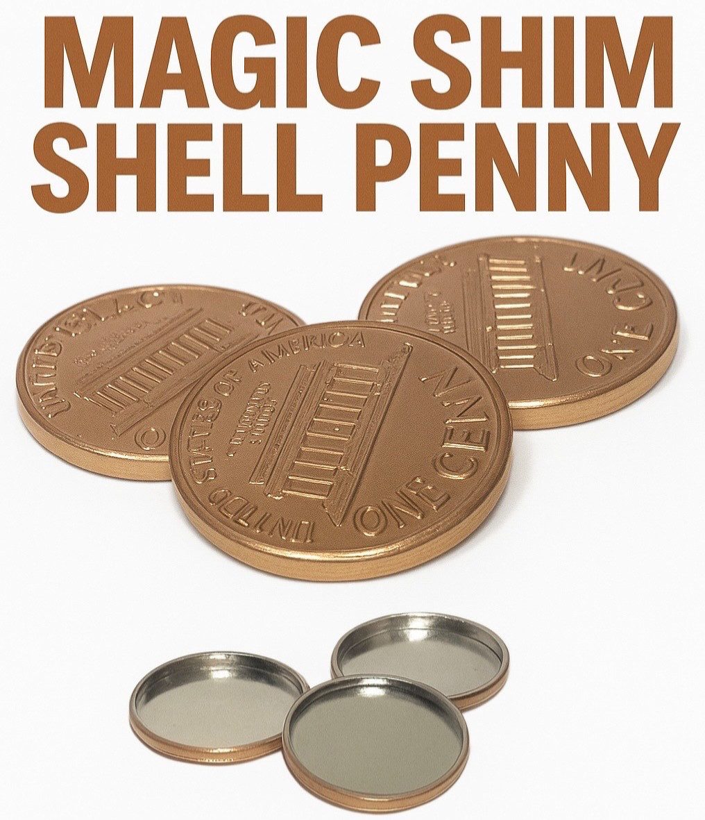 10 STEEL SHIM SHELL US PENNY TAIL Dime Magic Trick Hollow Coin Magnetic Vanish