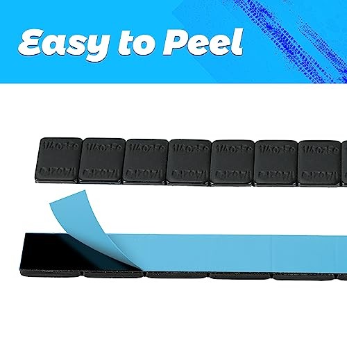 1/4 oz Stick on Wheel Weights, Adhesive Back, Easy to Peel, 36 144 Black