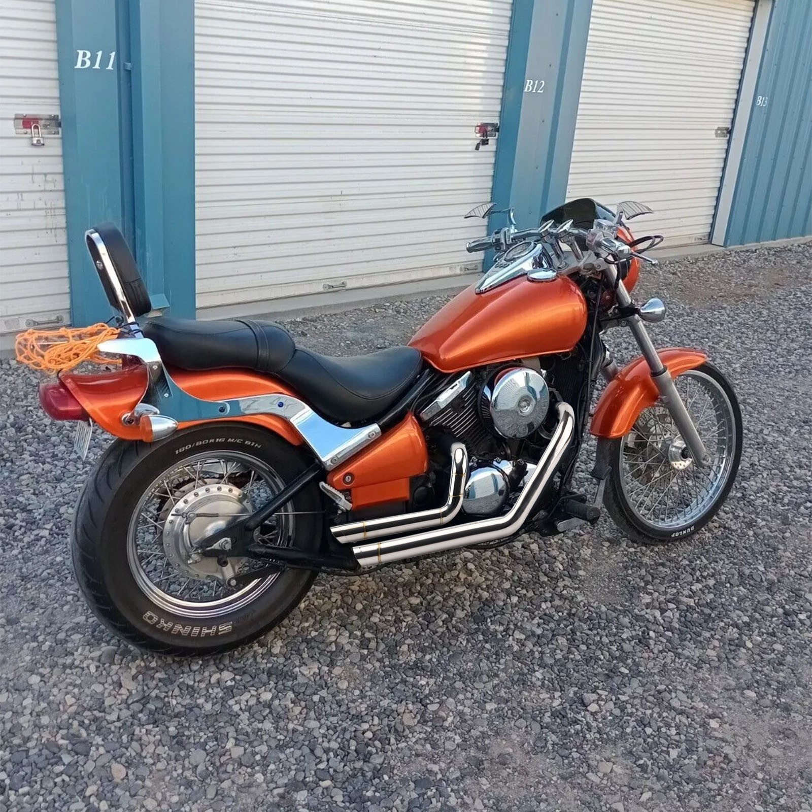 Shortshots Staggered Exhaust Pipe System For Kawasaki Vulcan 800 VN800 1995-2006