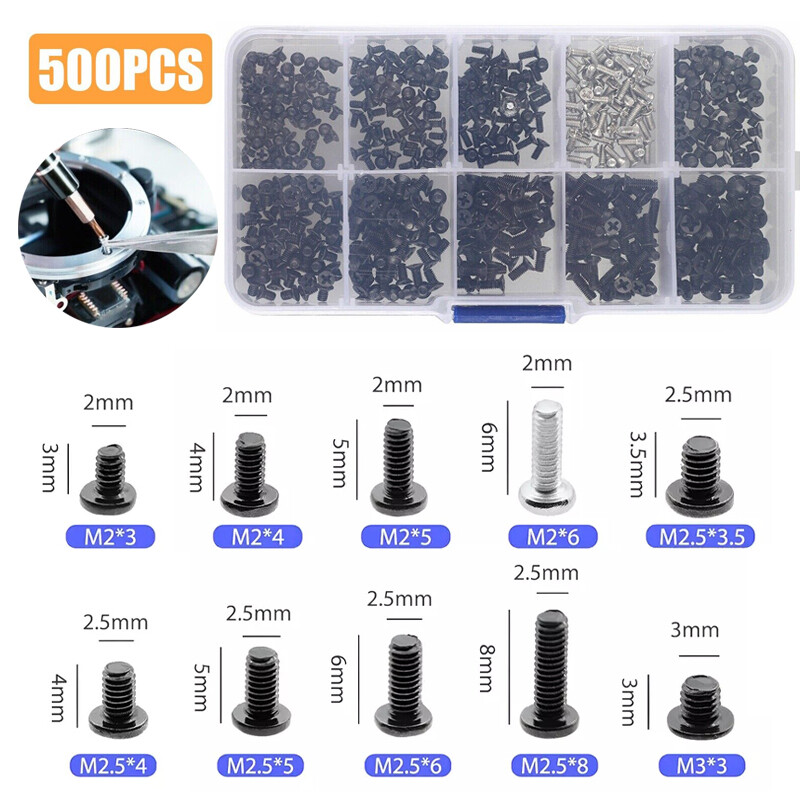 500PCS Computer Screw Set Kit For HP Dell Lenovo Samsung Sony Laptop Notebook US