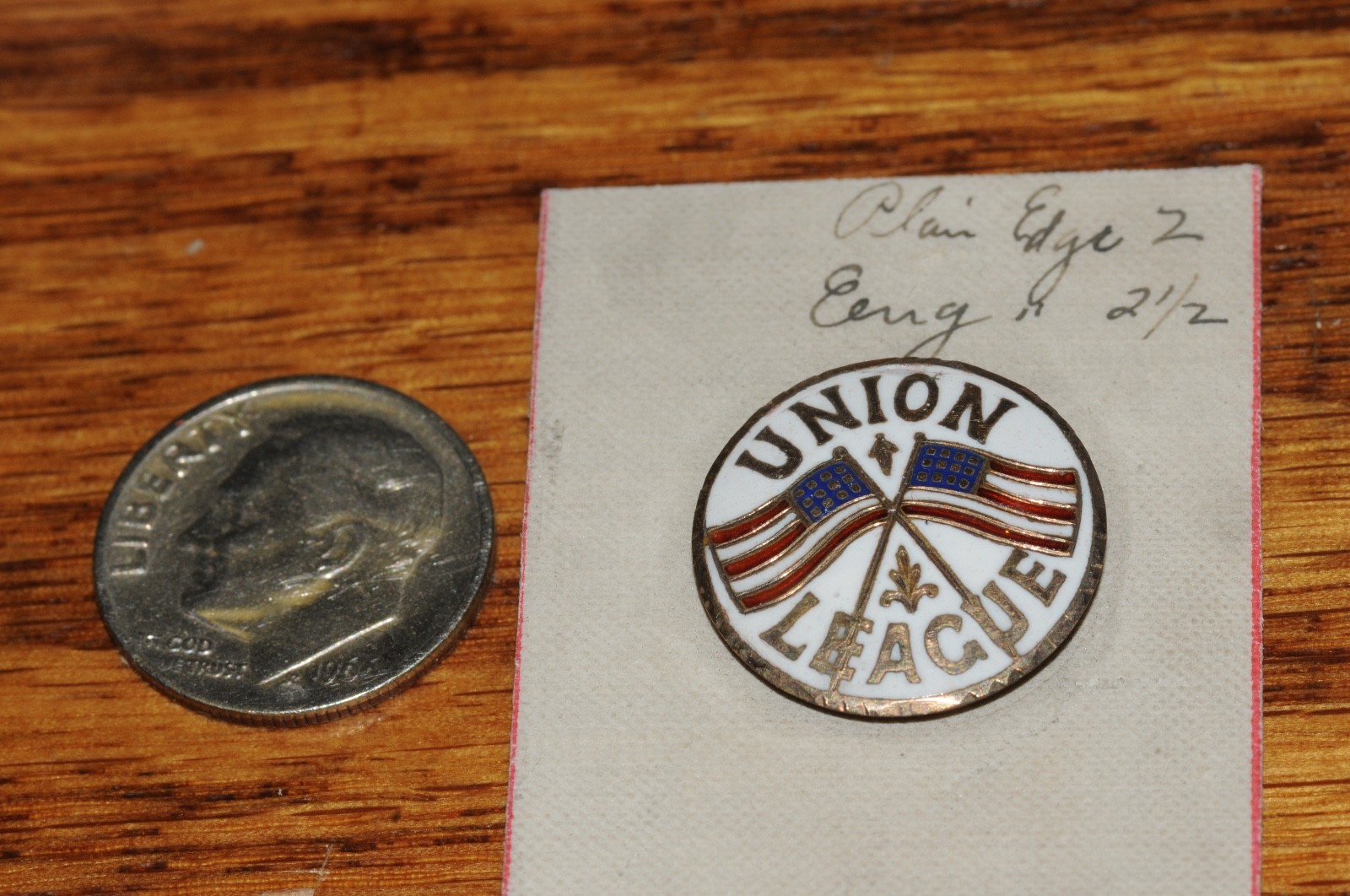 UNION LEAGUE Fraternal Organization Lapel Pin Gold Filled 1903 NOS Old