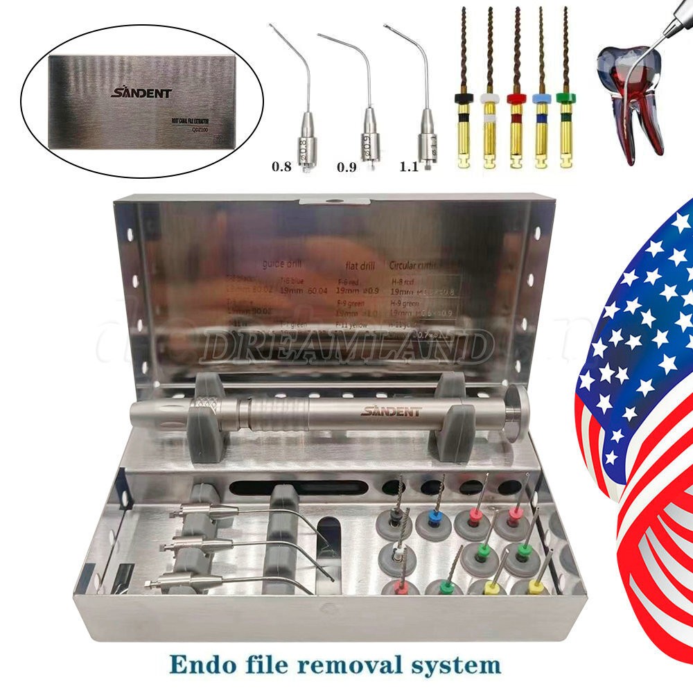 Dental Broken File Extractor Endodontic File Removal System Kit Endo Root Canal
