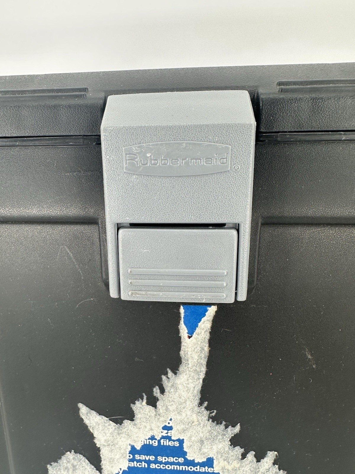 Vtg Rubbermaid Portable File Folder Carry Case Storage Box Black Hard Shell