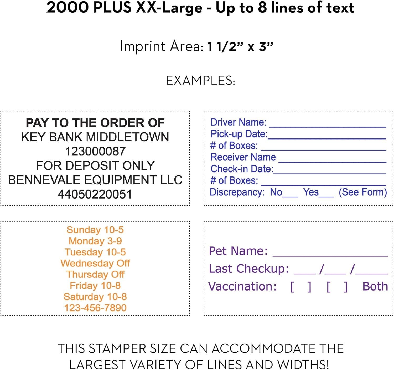 COLOP XXL Size Self Inking Custom Signature Stamp - Choose from Many Fonts & ...