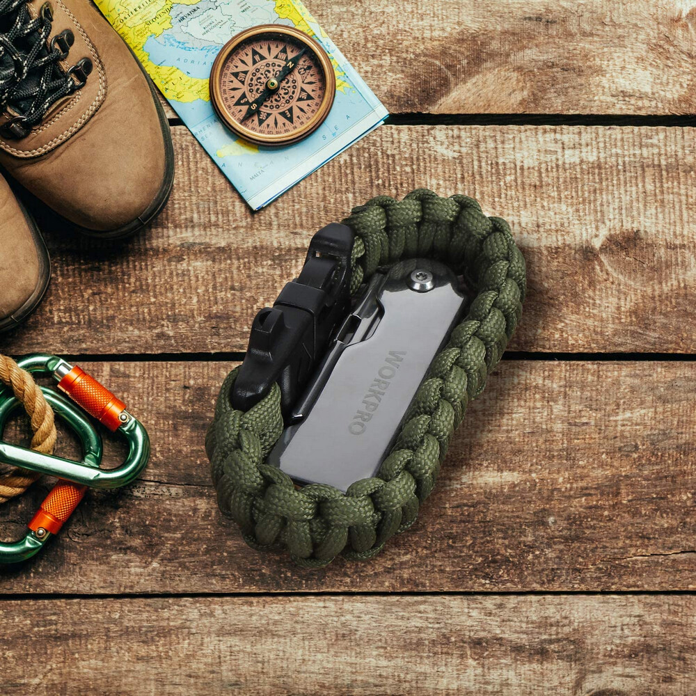 WORKPRO 3PC Compact Folding Utility Knife Lock Back Box Cutter Clip Pocket Knife