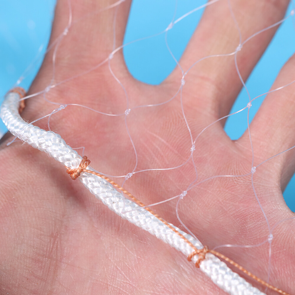 8FT Fishing Cast Net Bait Easy Throw Hand Cast Strong Nylon Mesh 3/8in Mesh Size