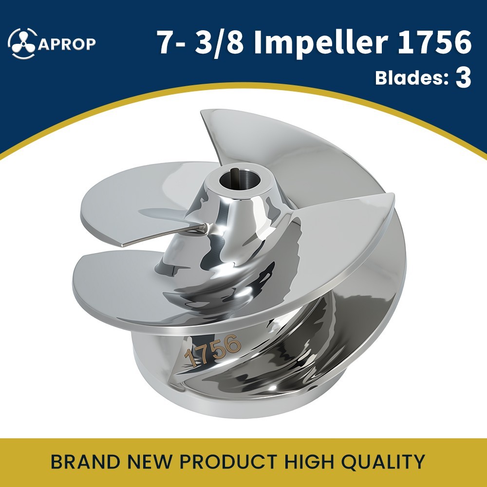 7 3/8 Stainless Steel Part 1756 Jet Outboard Impeller For Large Series