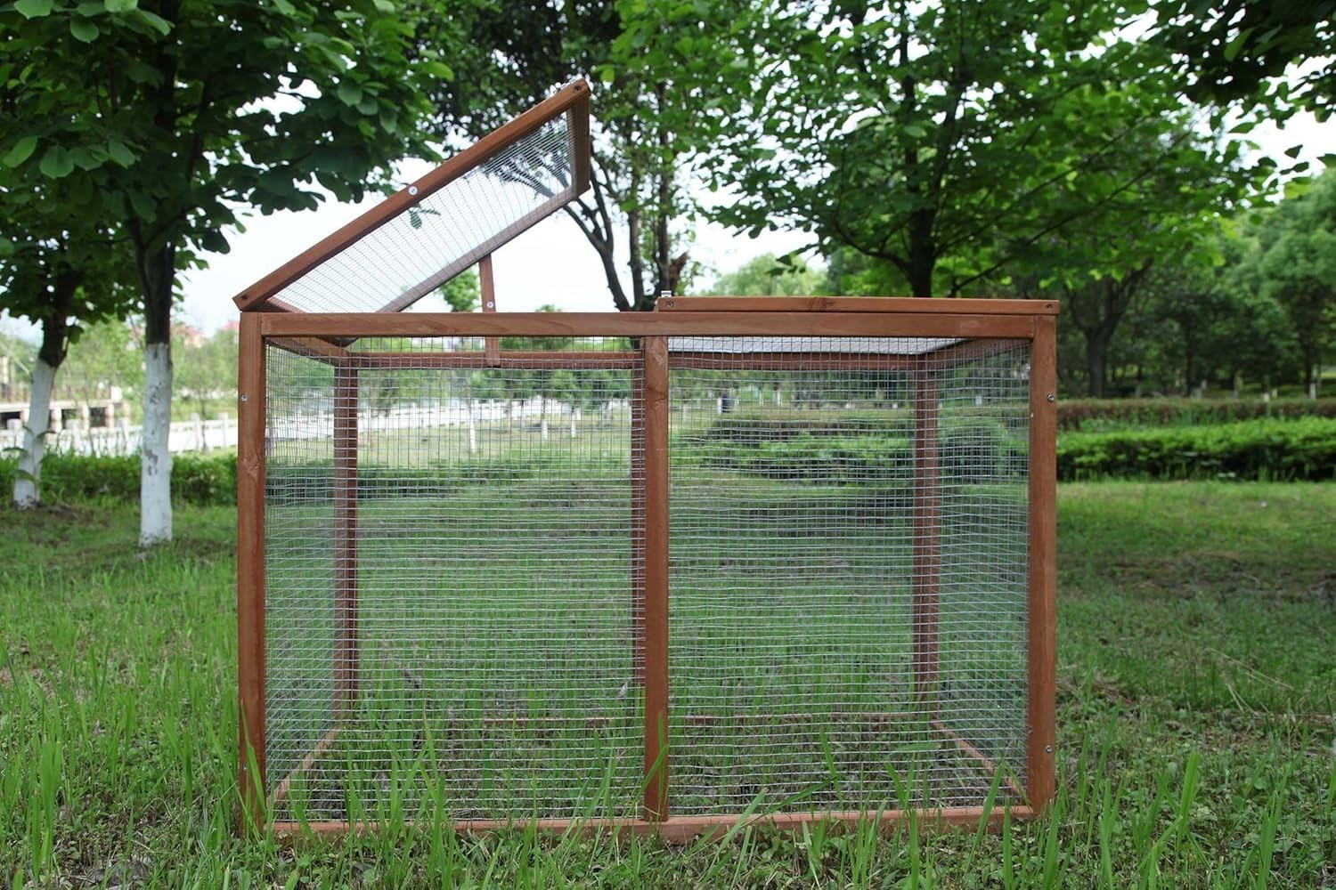 Wooden Chicken Coop Hen House Poultry Cage Pet Hutch Chicken Run Nesting Box
