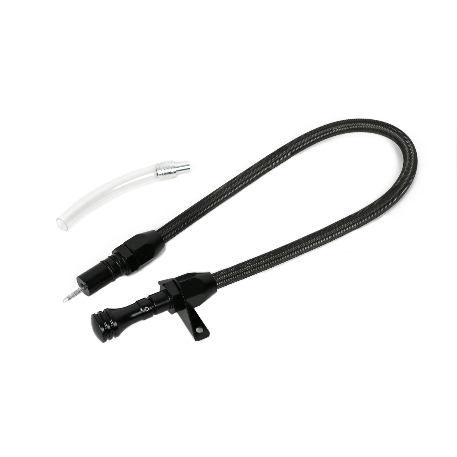 Firewall Mount Transmission Dipstick Black Compatible with GM 4L80E, LS Engines