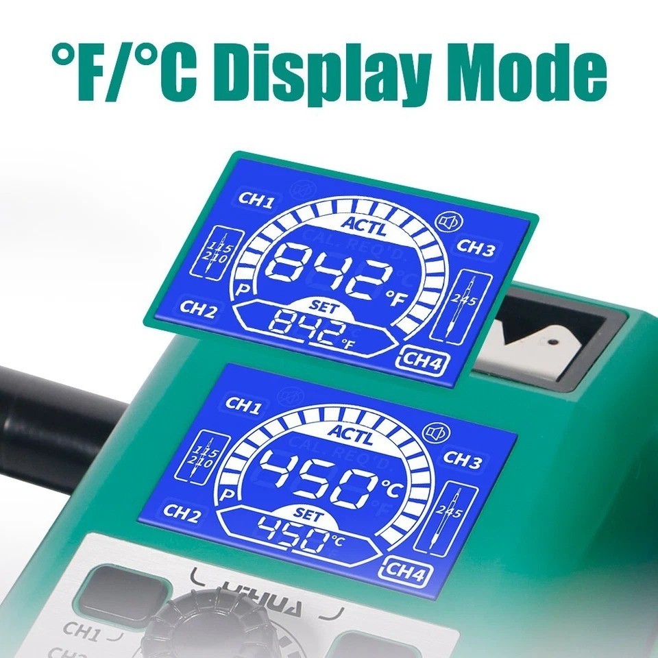 YIHUA 982D-III Precision Hot Tweezers Soldering Iron Station Kit C210/245 Tips