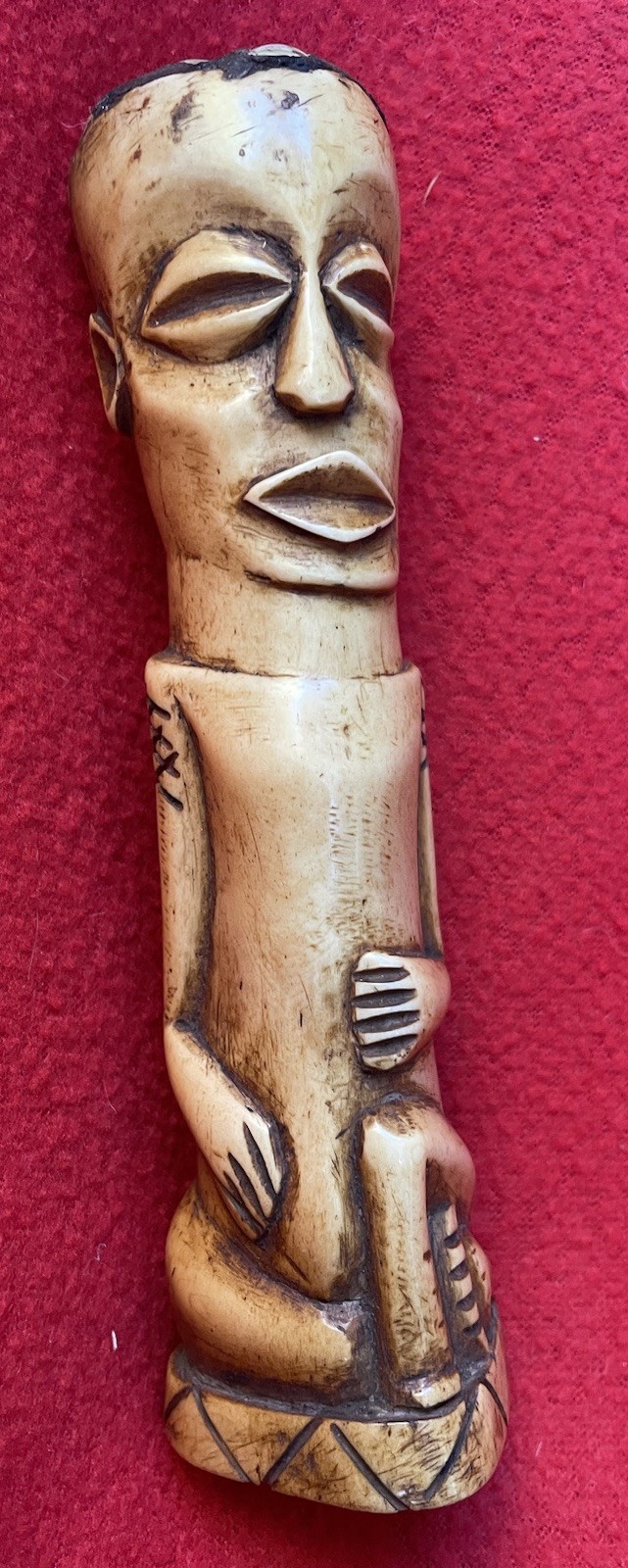 Warega Tribe Powerful Carved Leg Bone Elder Spirit Fetish ~ Congo ~ Africa