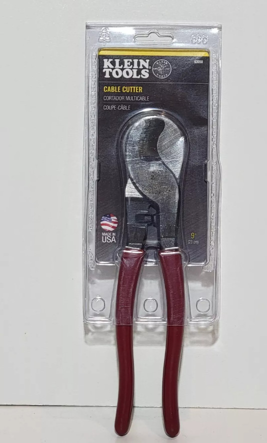 Klein Tools 63050 9-1/2" High Leverage Cable Cutters Pliers - NEW - FREESHIPPING