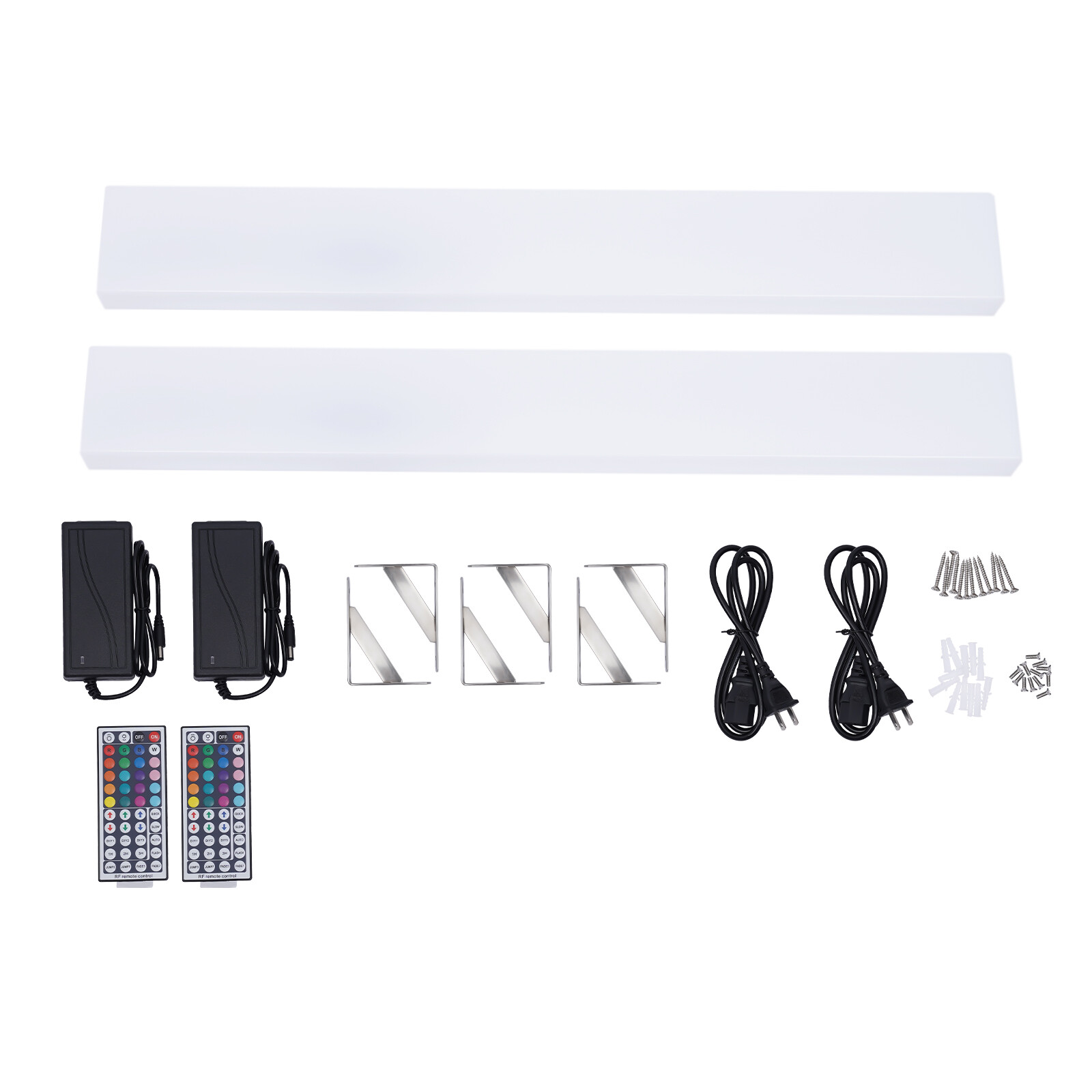 2PCS LED RGB Liquor Bottle Display Shelf Acrylic Lighted Bar Shelf for Home/Bar