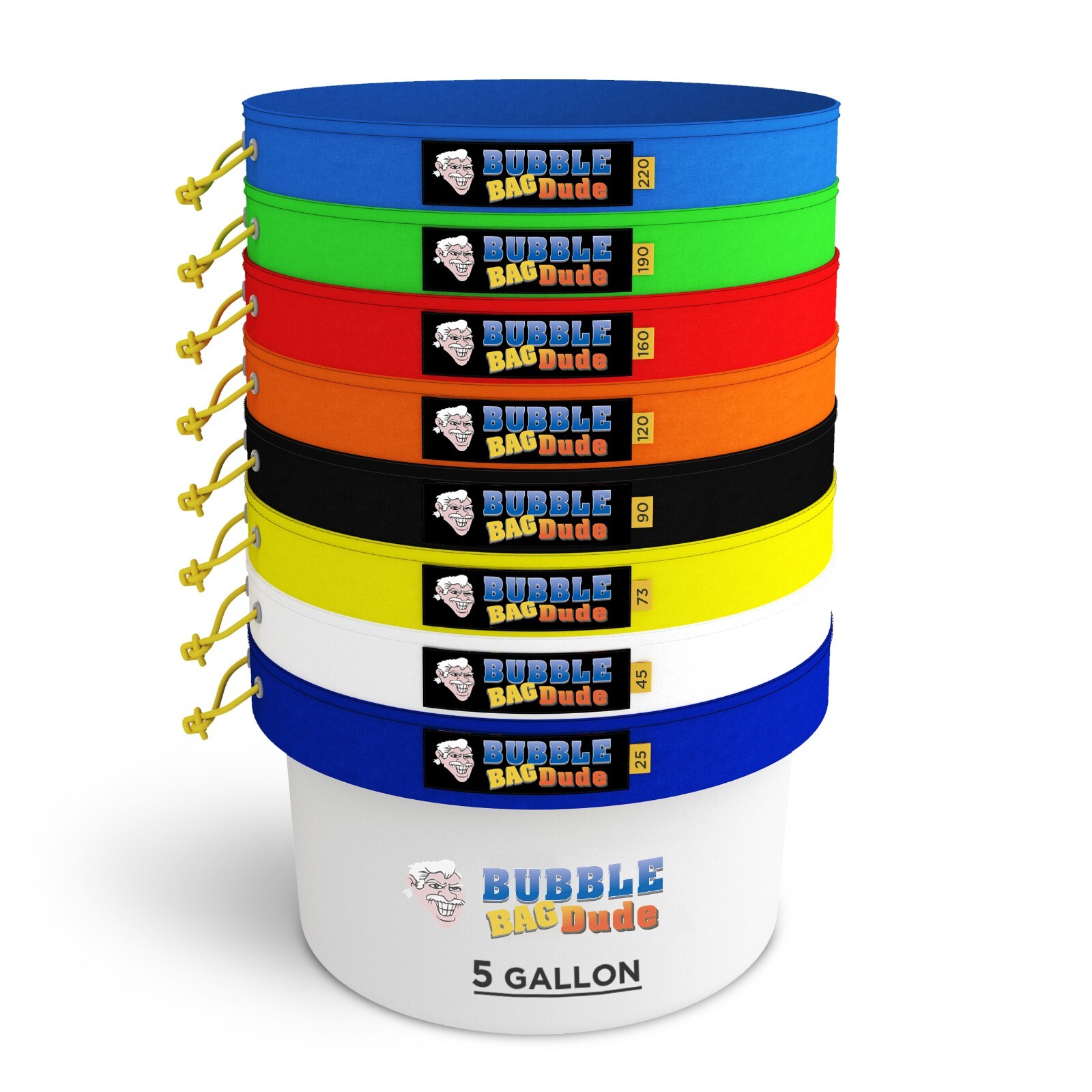 BUBBLEBAGDUDE 5 Gallon 8-Bag Bubble Hash Extraction Kit Ice Water Bags