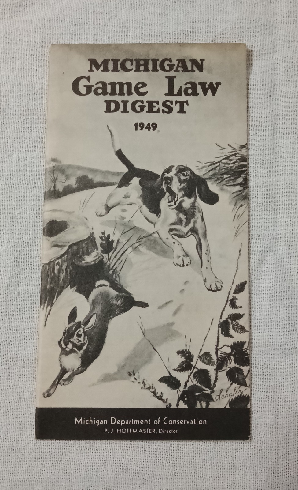 1949 MICHIGAN GAME LAW DIGEST DEPARTMENT OF CONSERVATION HUNTING BROCHURE