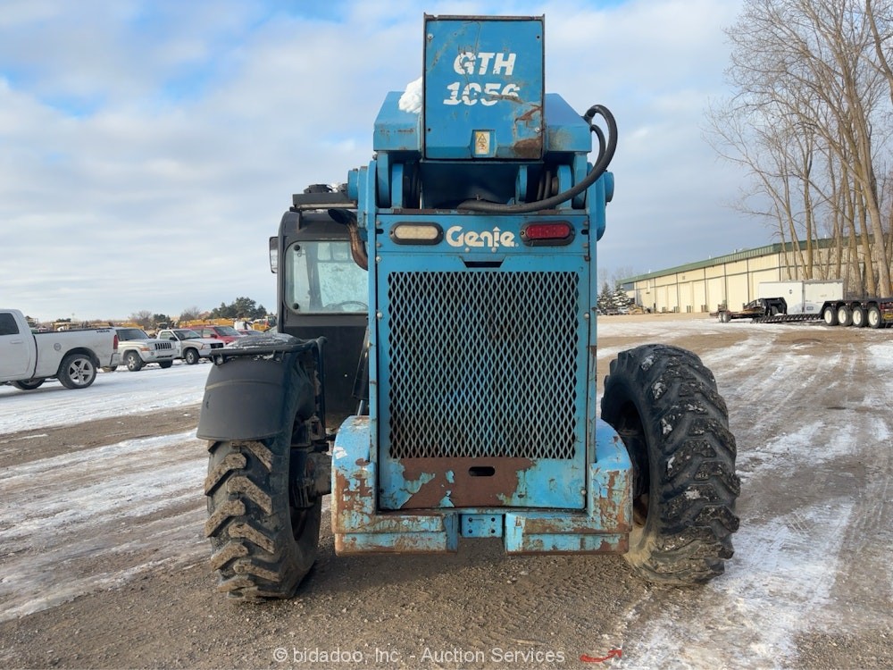 2014 Genie GTH1056 56' 10K Telescopic Reach Forklift A/C Cab Telehandler bidadoo