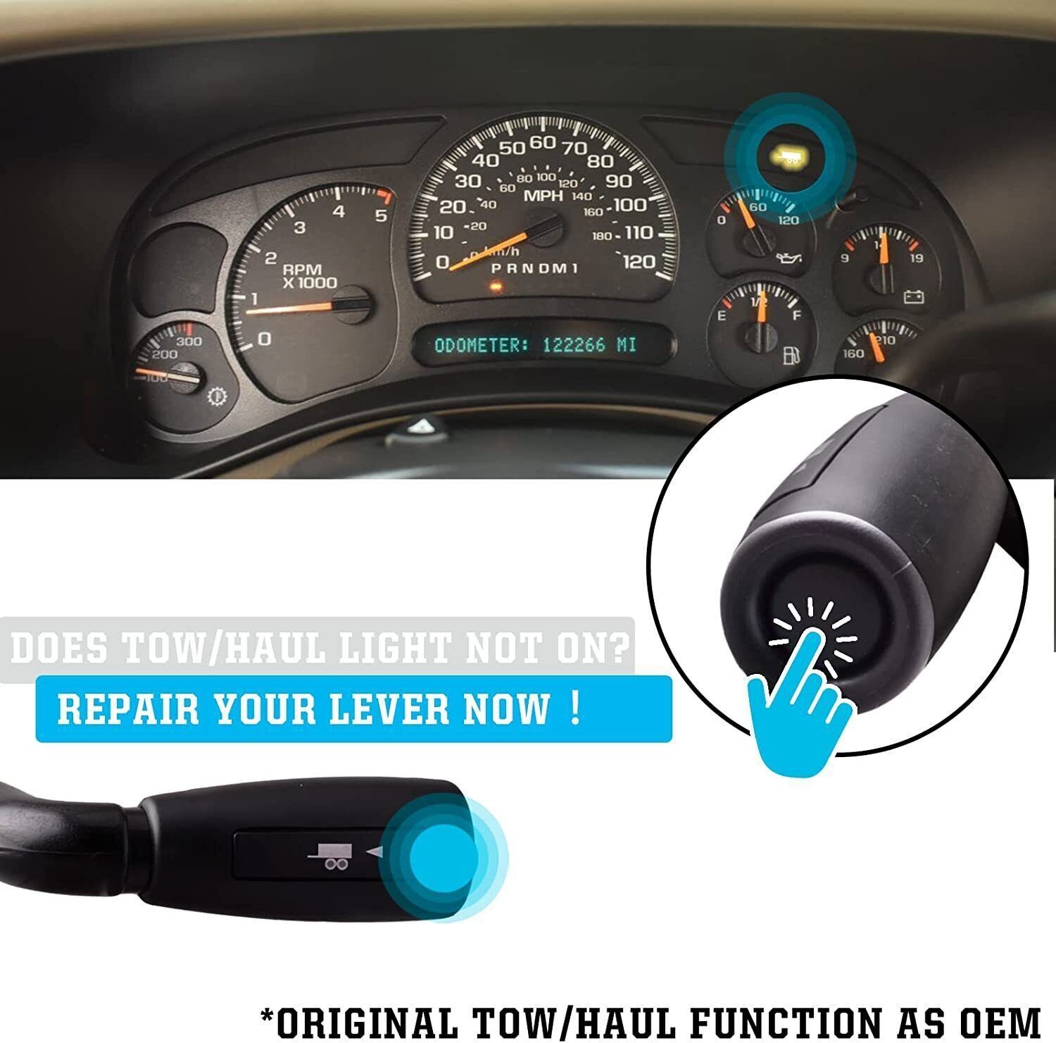 Gear Shift Lever & Tow Haul Button For Suburban 2000-2006 Silverado 1999-2006