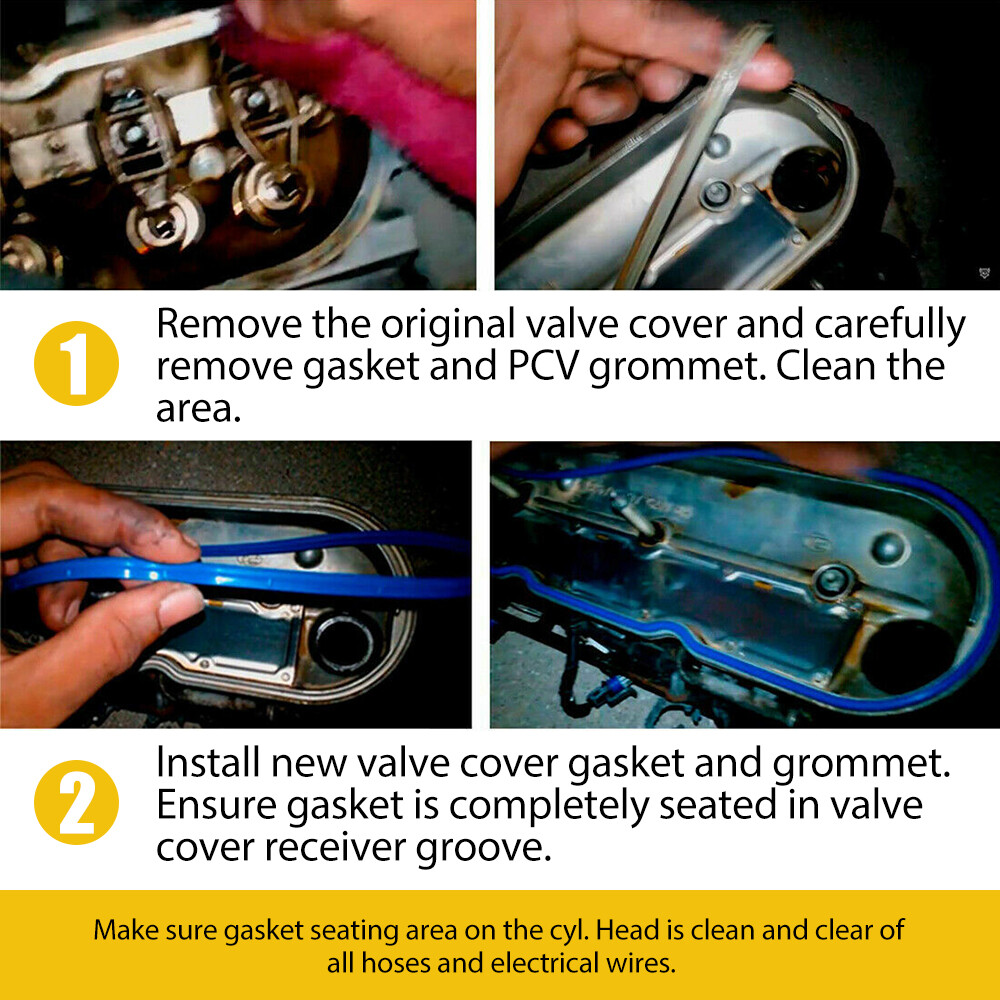 Engine Valve Cover Gasket Set For 2006-2015 Honda Civic - 1.8L L4 1799cc Durable