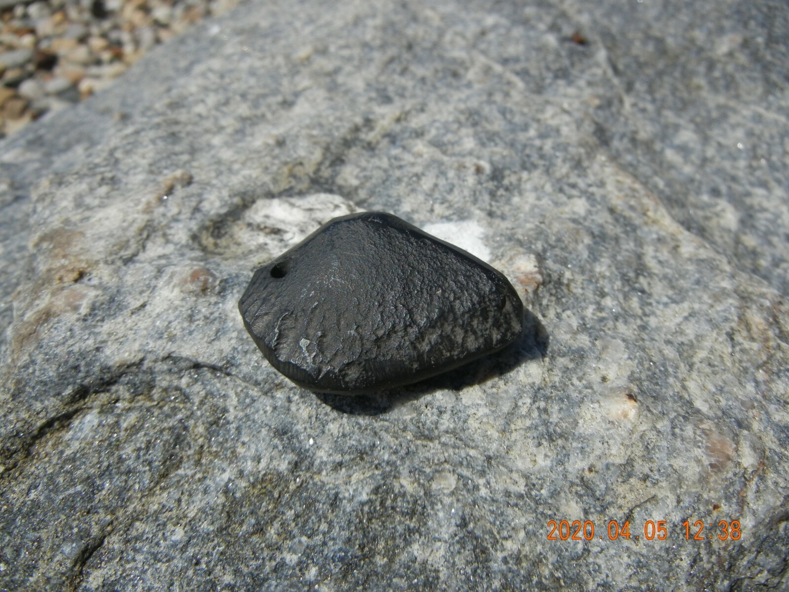 Partially Finished Native American Flint Pendant Banded Slate Arrowhead HagStone