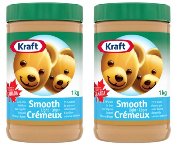 Kraft Peanut Butter Smooth Light 1kg (2 Pack)