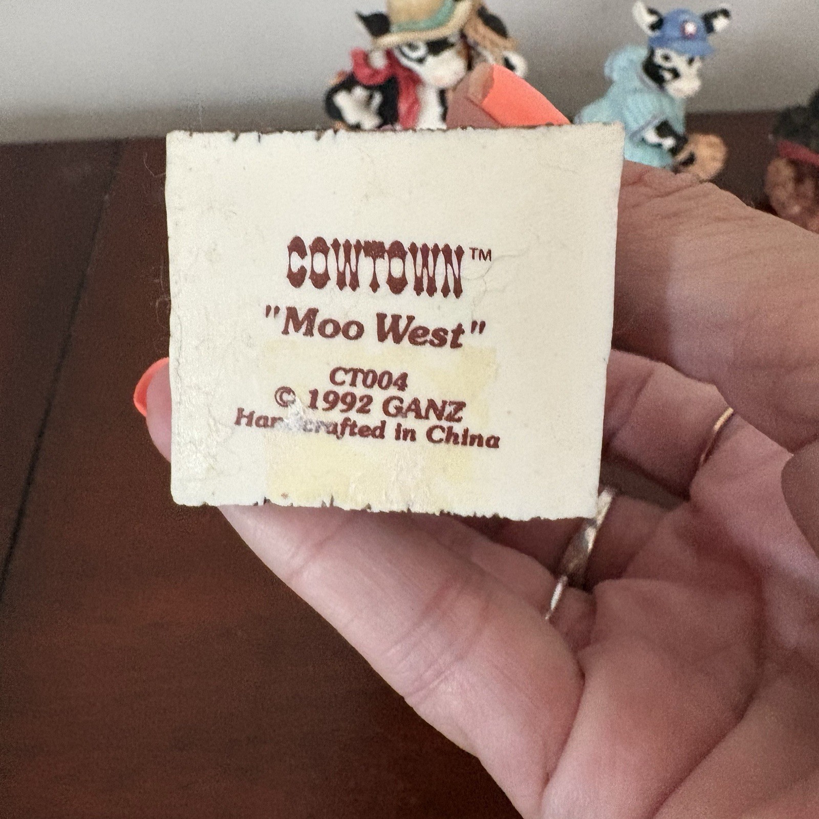 Ganz Cowtown Collection Figurines Lot Of 5 - 1992 & 1995-Please Read Description